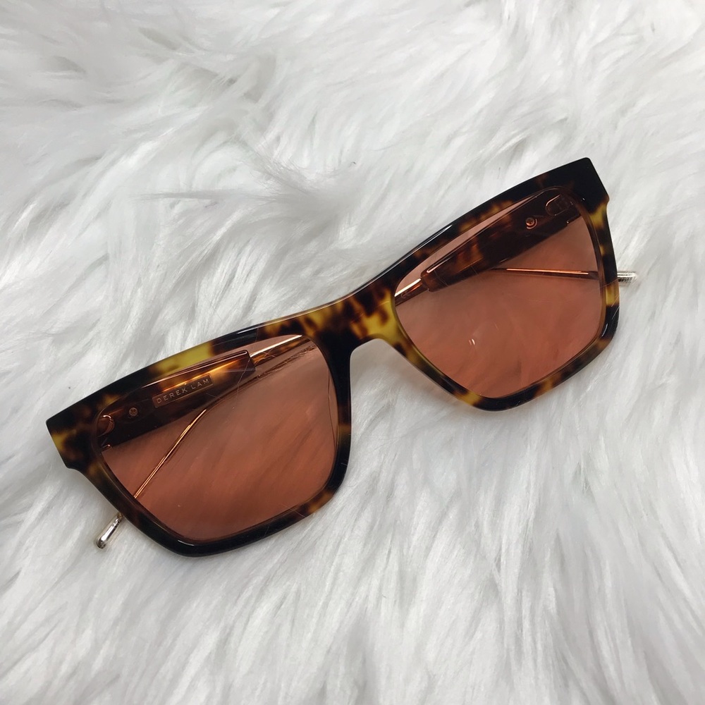 Derek Lam Natalie Cloud Tortoise Retro Sunglasses - Picture 5 of 16